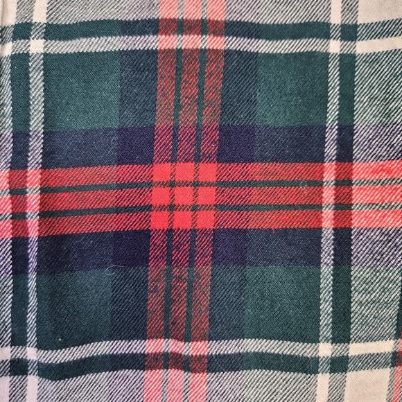 Vineyard Vines Mens Whale Plaid Flannel Shirt M Christmas Holiday Green Red Logo - Picture 15 of 16